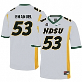 North Dakota State Bison 53 Kyle Emanuel White College Football Jersey Dzhi,baseball caps,new era cap wholesale,wholesale hats